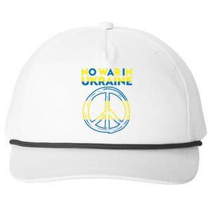 No War In Ukraine Peace Sign Symbol Snapback Five-Panel Rope Hat