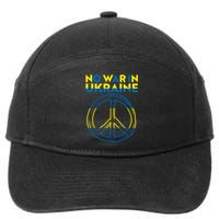 No War In Ukraine Peace Sign Symbol 7-Panel Snapback Hat