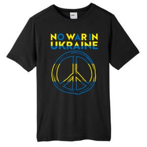 No War In Ukraine Peace Sign Symbol Tall Fusion ChromaSoft Performance T-Shirt