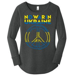 No War In Ukraine Peace Sign Symbol Women's Perfect Tri Tunic Long Sleeve Shirt