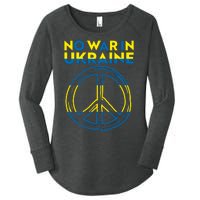 No War In Ukraine Peace Sign Symbol Women's Perfect Tri Tunic Long Sleeve Shirt