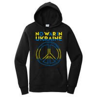 No War In Ukraine Peace Sign Symbol Women's Pullover Hoodie