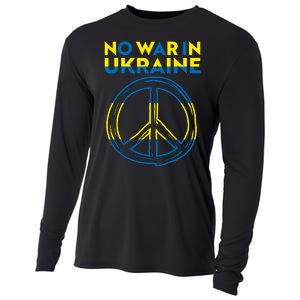 No War In Ukraine Peace Sign Symbol Cooling Performance Long Sleeve Crew