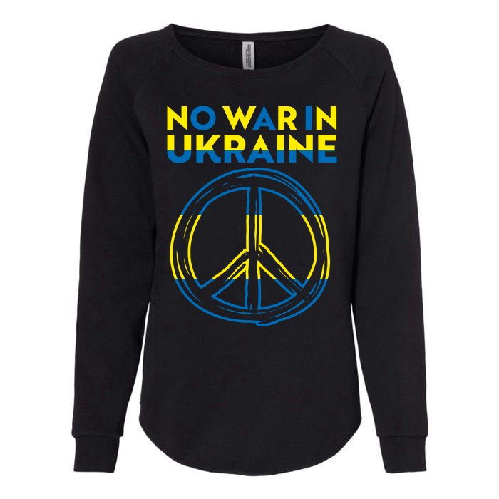 No War In Ukraine Peace Sign Symbol Womens California Wash Sweatshirt