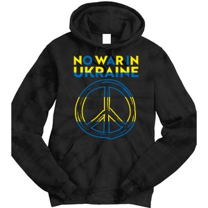 No War In Ukraine Peace Sign Symbol Tie Dye Hoodie