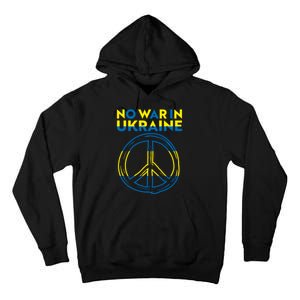 No War In Ukraine Peace Sign Symbol Tall Hoodie