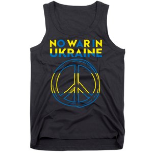 No War In Ukraine Peace Sign Symbol Tank Top