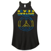 No War In Ukraine Peace Sign Symbol Women's Perfect Tri Rocker Tank