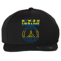 No War In Ukraine Peace Sign Symbol Wool Snapback Cap