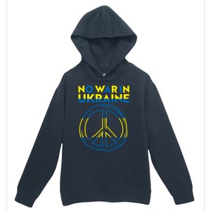 No War In Ukraine Peace Sign Symbol Urban Pullover Hoodie