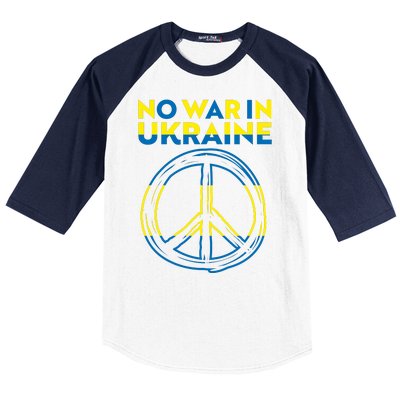 No War In Ukraine Peace Sign Symbol Baseball Sleeve Shirt