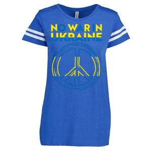 No War In Ukraine Peace Sign Symbol Enza Ladies Jersey Football T-Shirt