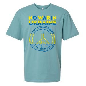 No War In Ukraine Peace Sign Symbol Sueded Cloud Jersey T-Shirt