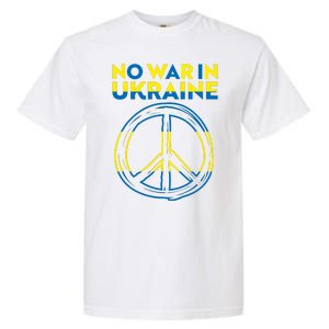 No War In Ukraine Peace Sign Symbol Garment-Dyed Heavyweight T-Shirt