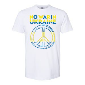 No War In Ukraine Peace Sign Symbol Softstyle CVC T-Shirt