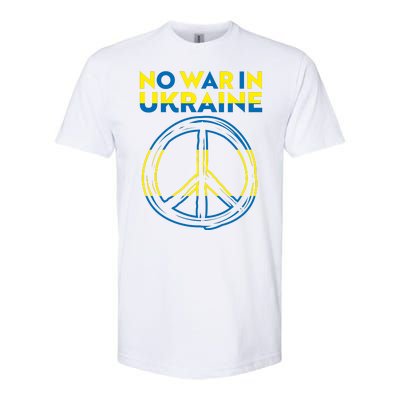 No War In Ukraine Peace Sign Symbol Softstyle® CVC T-Shirt