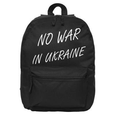 No War In Ukraine I Stand For Ukraine 16 in Basic Backpack