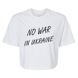 No War In Ukraine I Stand For Ukraine Bella+Canvas Jersey Crop Tee