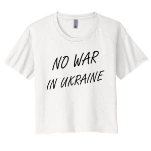 No War In Ukraine I Stand For Ukraine Women's Crop Top Tee