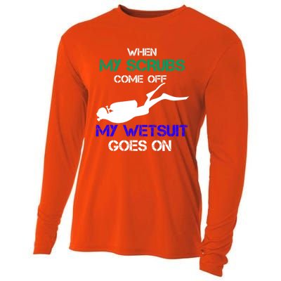 Nurse Who Loves Scuba Diving Meaningful Gift Gift Cooling Performance Long Sleeve Crew