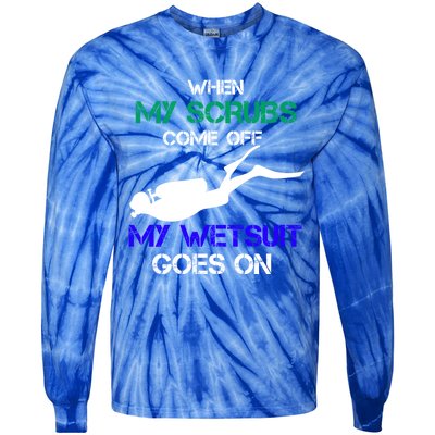 Nurse Who Loves Scuba Diving Meaningful Gift Gift Tie-Dye Long Sleeve Shirt