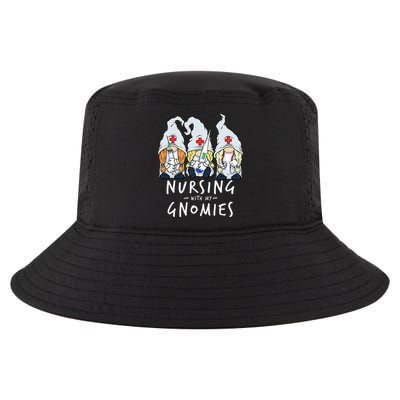 Nursing With My Gnomies Of Nurse Gnome In Scrubs For Women Cool Comfort Performance Bucket Hat