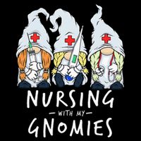 Nursing With My Gnomies Of Nurse Gnome In Scrubs For Women 16 in Basic Backpack