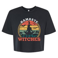 Namaste Witches Meditation Halloween Design Bella+Canvas Jersey Crop Tee