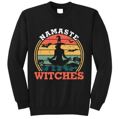 Namaste Witches Meditation Halloween Design Sweatshirt