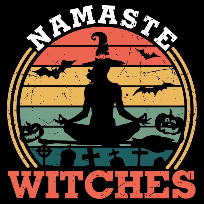 Namaste Witches Meditation Halloween Design Backpack