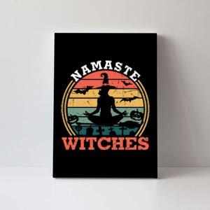 Namaste Witches Meditation Halloween Design Canvas