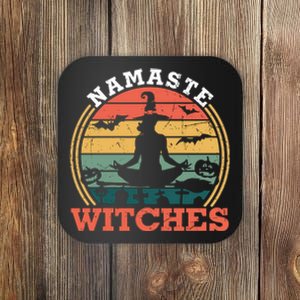 Namaste Witches Meditation Halloween Design Coaster