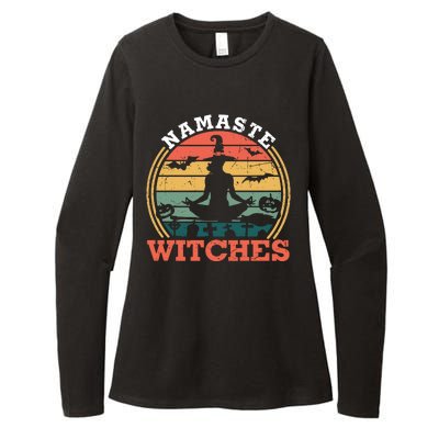 Namaste Witches Meditation Halloween Design Womens CVC Long Sleeve Shirt