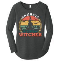 Namaste Witches Meditation Halloween Design Women's Perfect Tri Tunic Long Sleeve Shirt