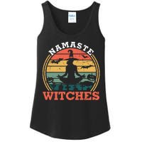 Namaste Witches Meditation Halloween Design Ladies Essential Tank