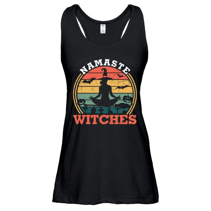 Namaste Witches Meditation Halloween Design Ladies Essential Flowy Tank