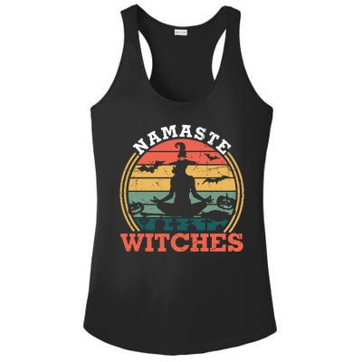 Namaste Witches Meditation Halloween Design Ladies PosiCharge Competitor Racerback Tank