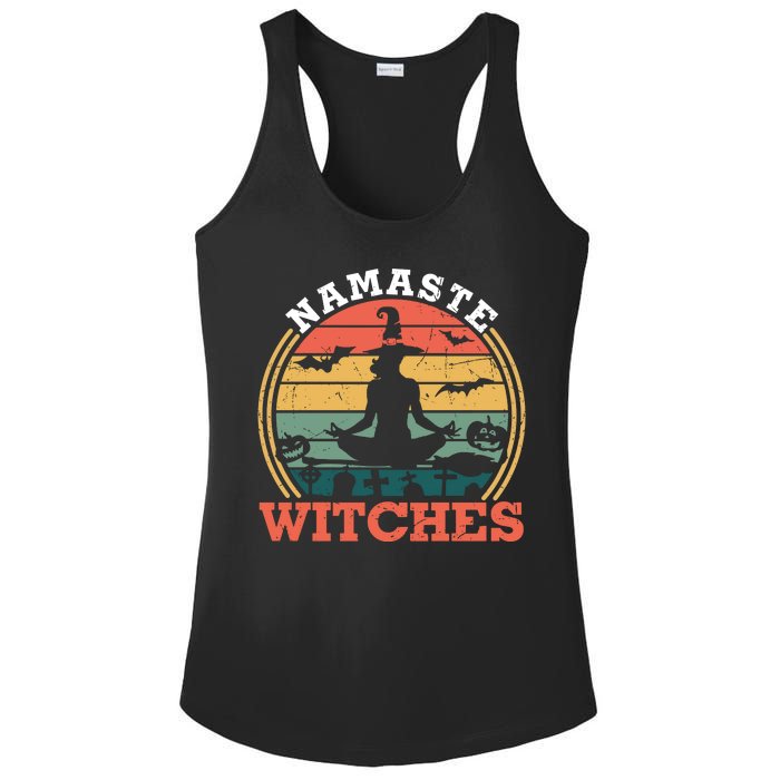 Namaste Witches Meditation Halloween Design Ladies PosiCharge Competitor Racerback Tank