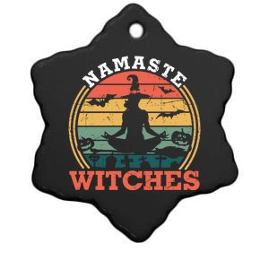 Namaste Witches Meditation Halloween Design Ceramic Star Ornament