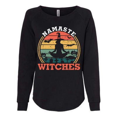 Namaste Witches Meditation Halloween Design Womens California Wash Sweatshirt