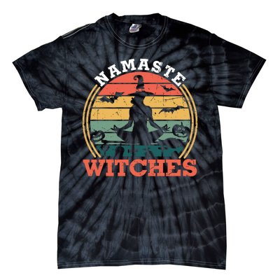 Namaste Witches Meditation Halloween Design Tie-Dye T-Shirt