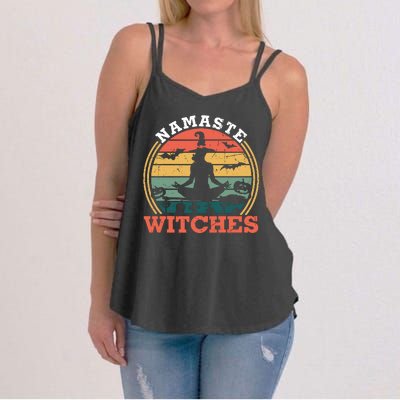 Namaste Witches Meditation Halloween Design Women's Strappy Tank