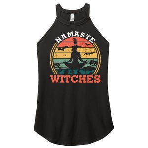 Namaste Witches Meditation Halloween Design Women's Perfect Tri Rocker Tank