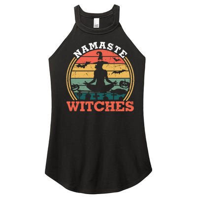 Namaste Witches Meditation Halloween Design Women’s Perfect Tri Rocker Tank