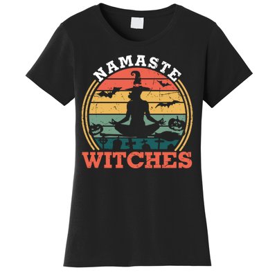 Namaste Witches Meditation Halloween Design Women's T-Shirt