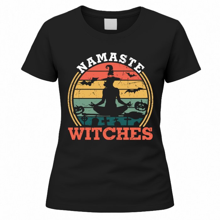 Namaste Witches Meditation Halloween Design Women's T-Shirt