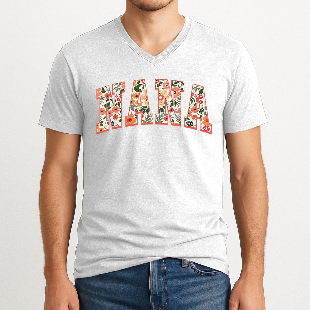 Nana Wildflower Mama Mommy Happy Mother'S Day Mom Life V-Neck T-Shirt