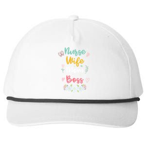 Nurse Wife Mom Boss Cool Gift Snapback Five-Panel Rope Hat