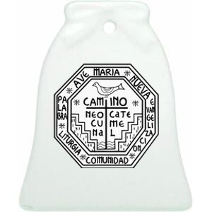 Neocatechual Way Ceramic Bell Ornament