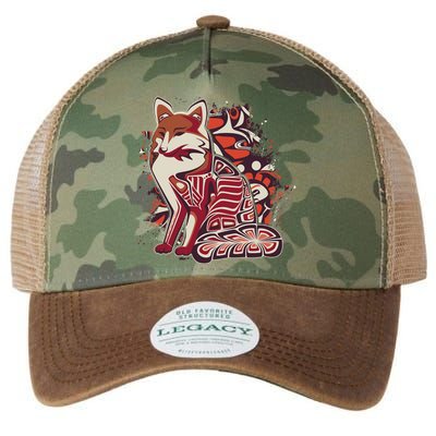 North West Native American Fox Pattern Legacy Tie Dye Trucker Hat